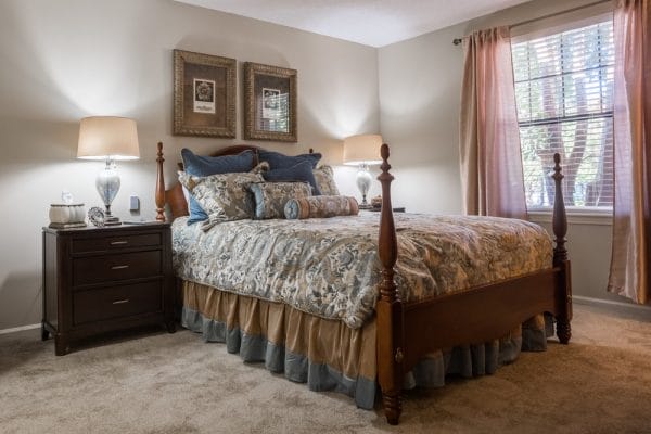 White Oak Estates model bedroom