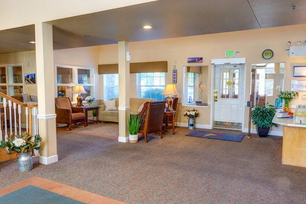 The Chateau Gardnerville lobby and welcome area