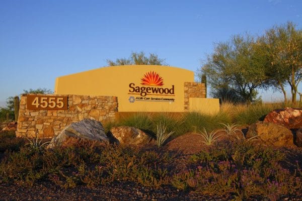 Sagewood sign at stret entrance