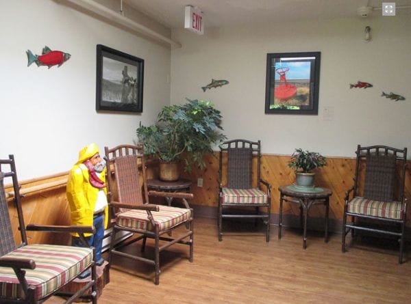 Resident seating in the Willapa Harbor Care Center common area