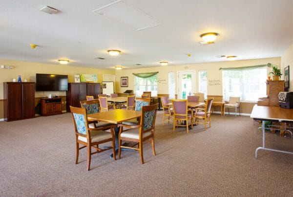 Common room for residents of Aurora Place