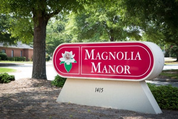 Magnolia Manor of Greenwood entrance sign