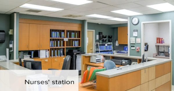 Encompass Health Rehabilitation Hospital of Tallahassee nurses station