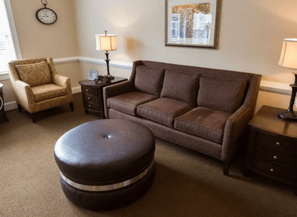 Mebane Ridge Assisted Living model living room