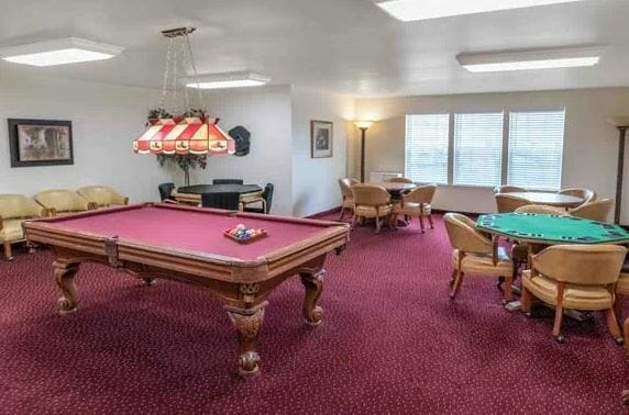 Activity Room including Pool Table at The Chateau at Harveston