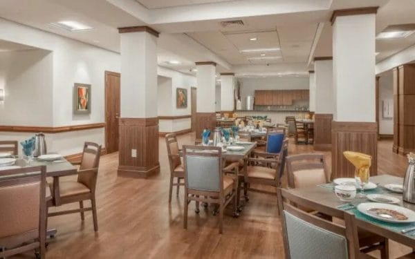 All Seasons Naples memory care dining room