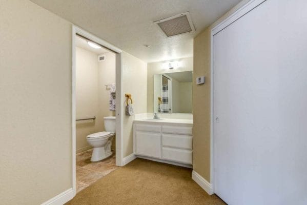 Model Apartment Bathroom at Villa de Anza