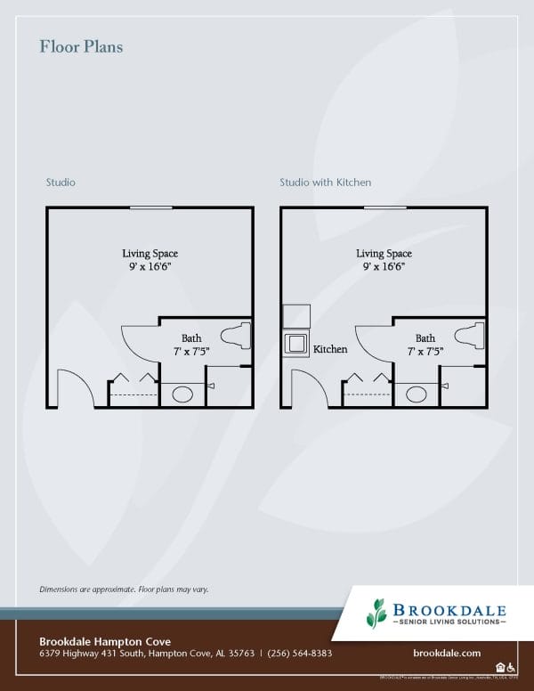 Brookdale Hampton Cove floor plan 1