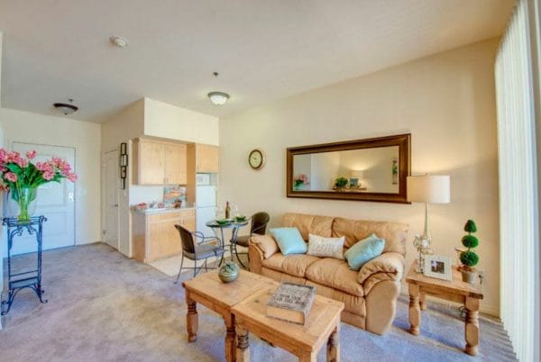 Living Room in Model Apartment at Regency Grand of West Covina