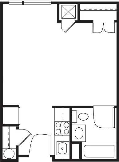 Guardian Place Retirement Community studio floor plan