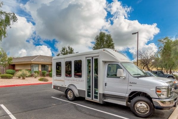 Hawthorn Court at Ahwatukee community shuttle bus
