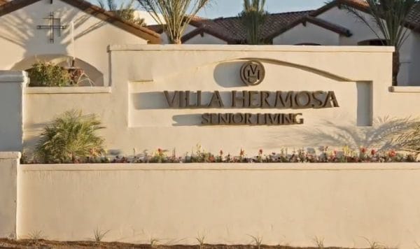 Villa Hermosa entrance sign