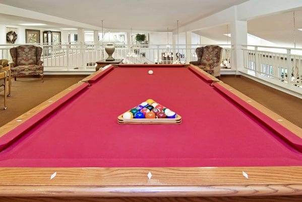 Morada Fort Smith billiards room with a red felt pool table