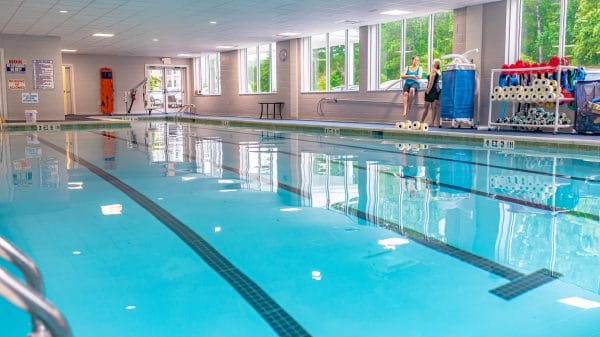Indoor swimming pool at Cambridge Village of Wilmington