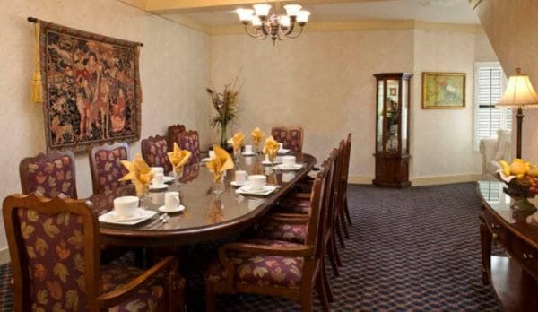 Private Dining Area at Regency Park Oak Knoll