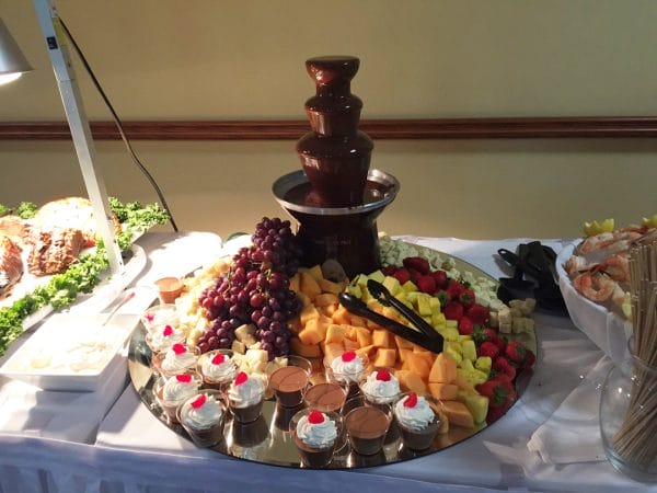 chocolate fountain and sweets served at Regency Retirement Village - Birmingham