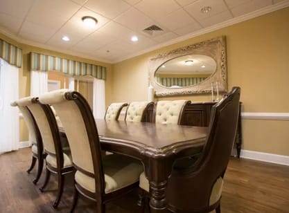 Chatham Ridge Assisted Living private dining room