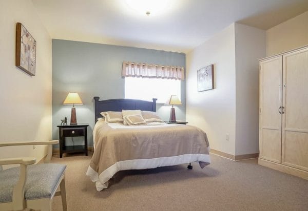 Bedroom in Model Apartment at Summerfield of Redlands