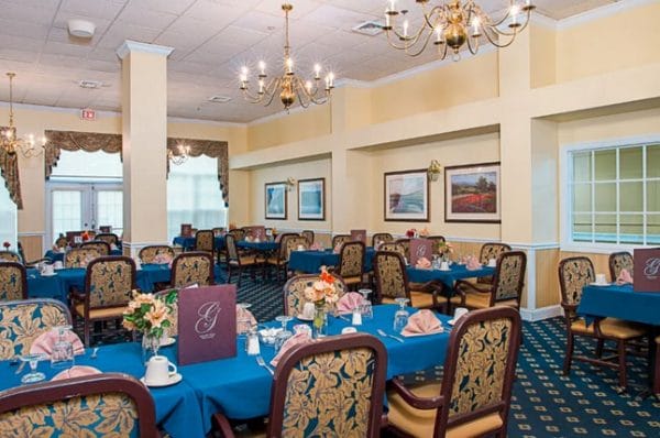 Main dining room in Grand Villa of Delray West