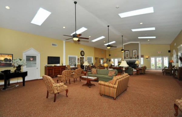 Community social areas in the Legacy Ridge at Neese Road great room