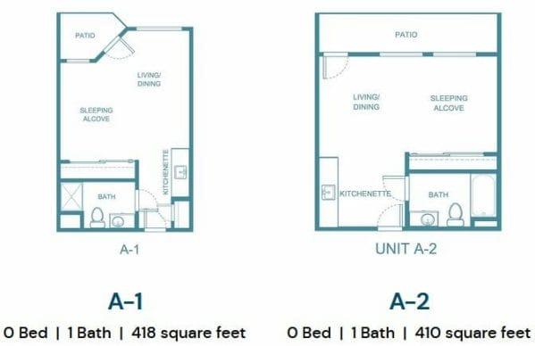 A1 and A2 Floor Plan at Columbus Estates