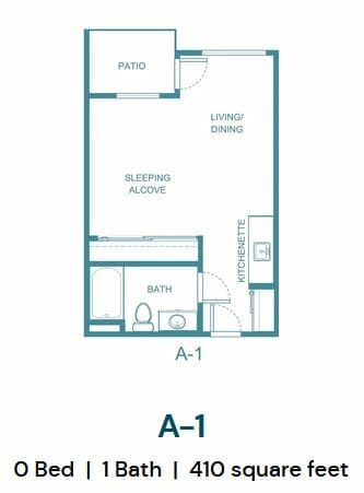 A-1 Floor Plan at Hilltop Estates