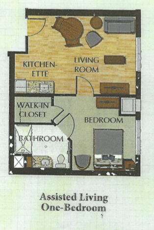 Summer Vista assisted living studio floor plan