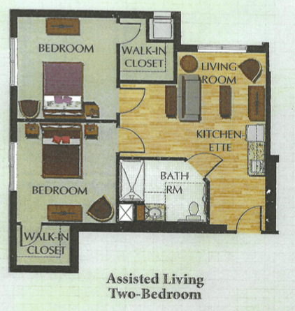 Summer Vista assisted living two bedroom floor plan
