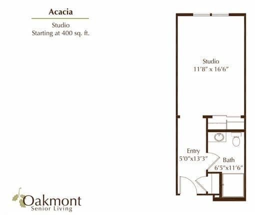 Acacia Floor Plan at Oakmont of Whittier