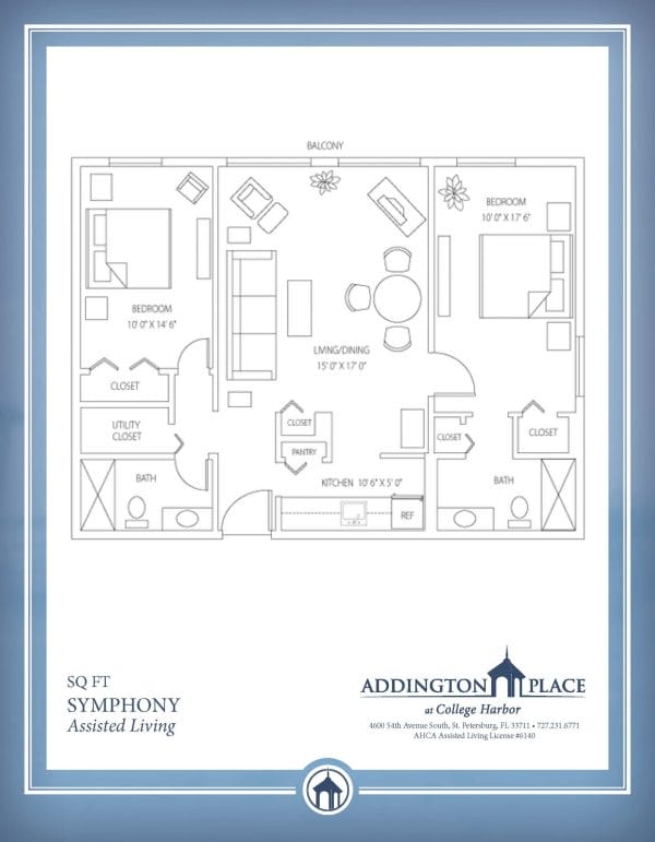Addington Place at College Harbor floor plan 1