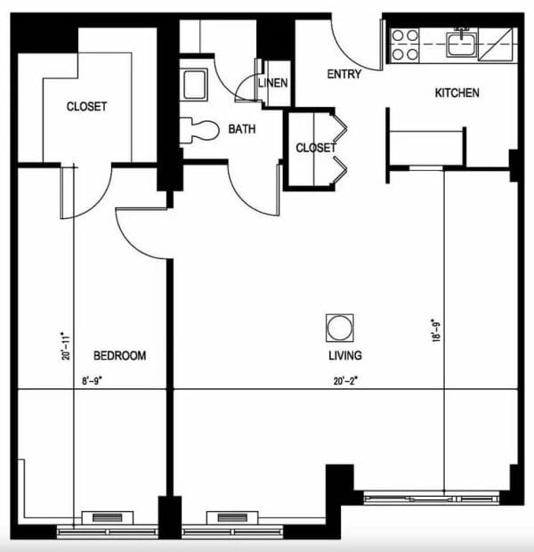 Albright Floor Plan at The Residences at Thomas Circle