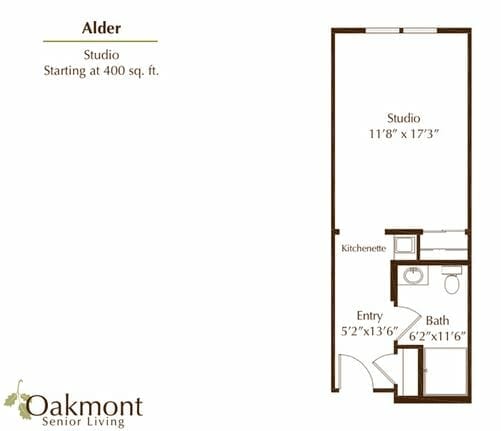 Alder Floor Plan at Oakmont of Whittier