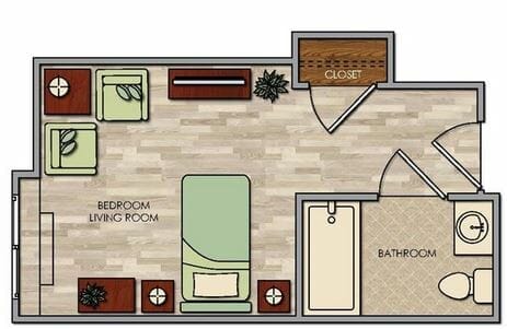 Amerique Floor Plan at Pacifica Senior Living Palm Springs
