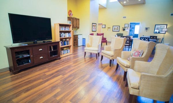 Resident tv room and common area in Avista Senior Living Albuquerque