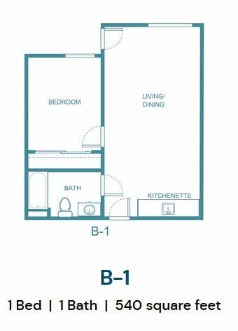 B-1 Floor Plan at Hilltop Estates