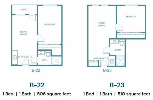 B22 and B23 Floor Plans at The Palms
