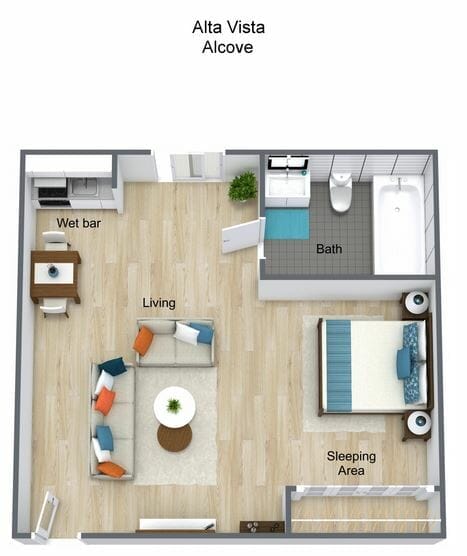 Balboa Floor Plan at Alta Vista Senior Living