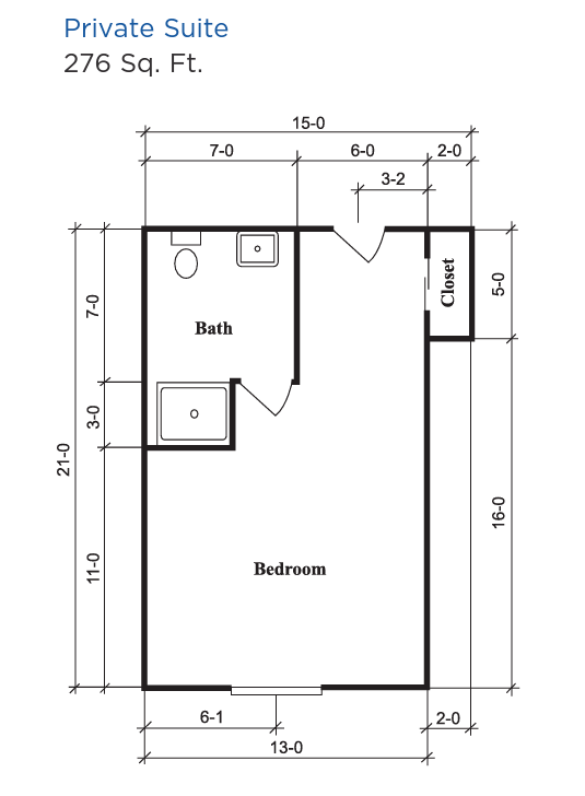 Brookdale Penn Hills Private Suite Floor Plan