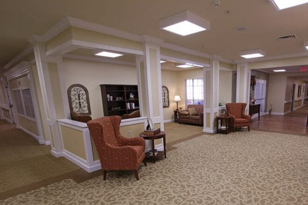 Brookdale Southpoint Hallway Sitting Area