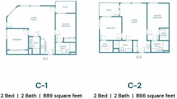 C1 and C2 Floor Plan at Columbus Estates