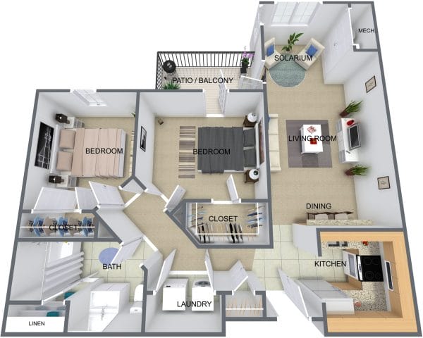 Chester Village Senior Apartments floor plan 1