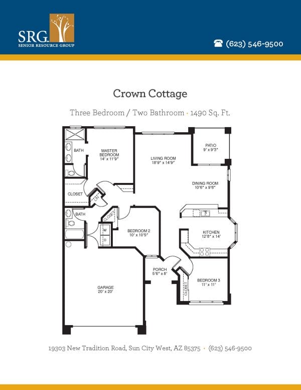 The Heritage Tradition Crown Cottage floor plan