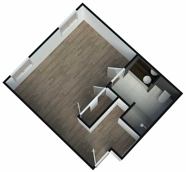 EastChase Senior Living large studio floor plan