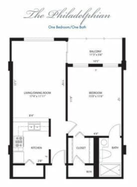 Five Star Premier Residences of Hollywood IL Floor Plan1