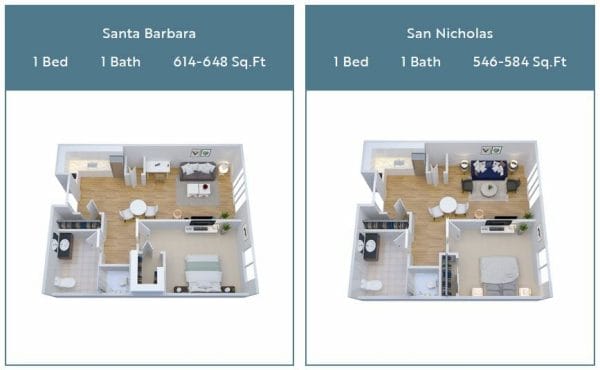 Sant Barbara and San Nicholas Floor Plans