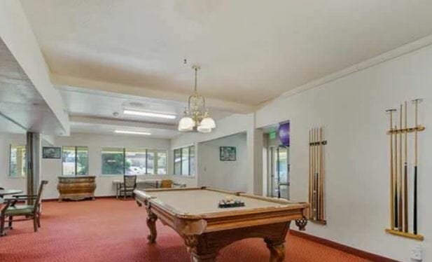 Game Room with Pool Table at Columbus Estates