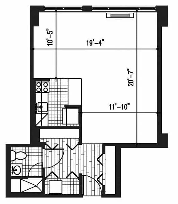 Ginsberg Floor Plan at The Residences at Thomas Circle