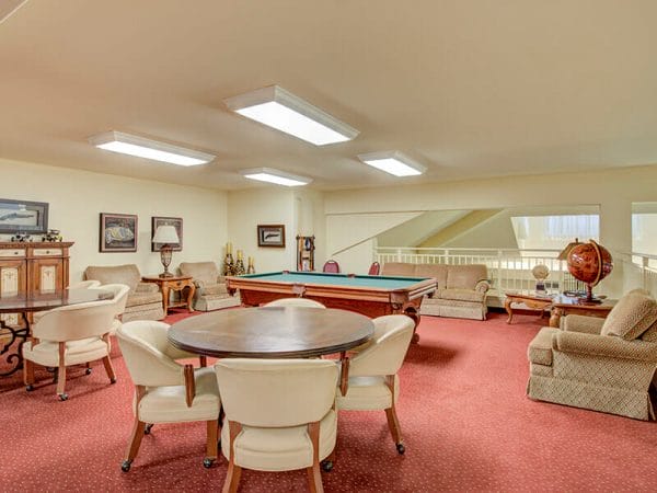 Billiards Room at Atria Golden Oaks