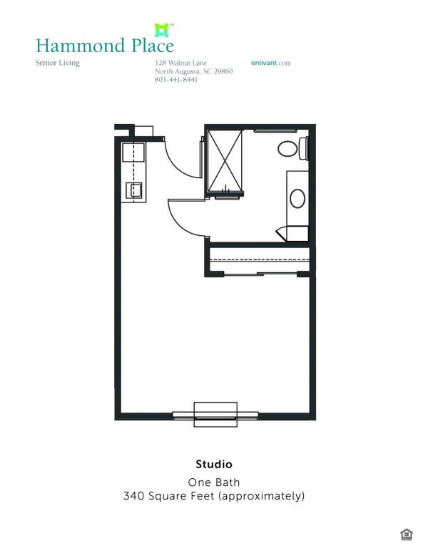Hammond Place studio floor plan