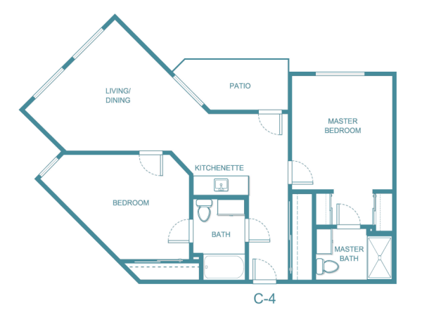 Holiday Sterling Court 2BR Floor Plan